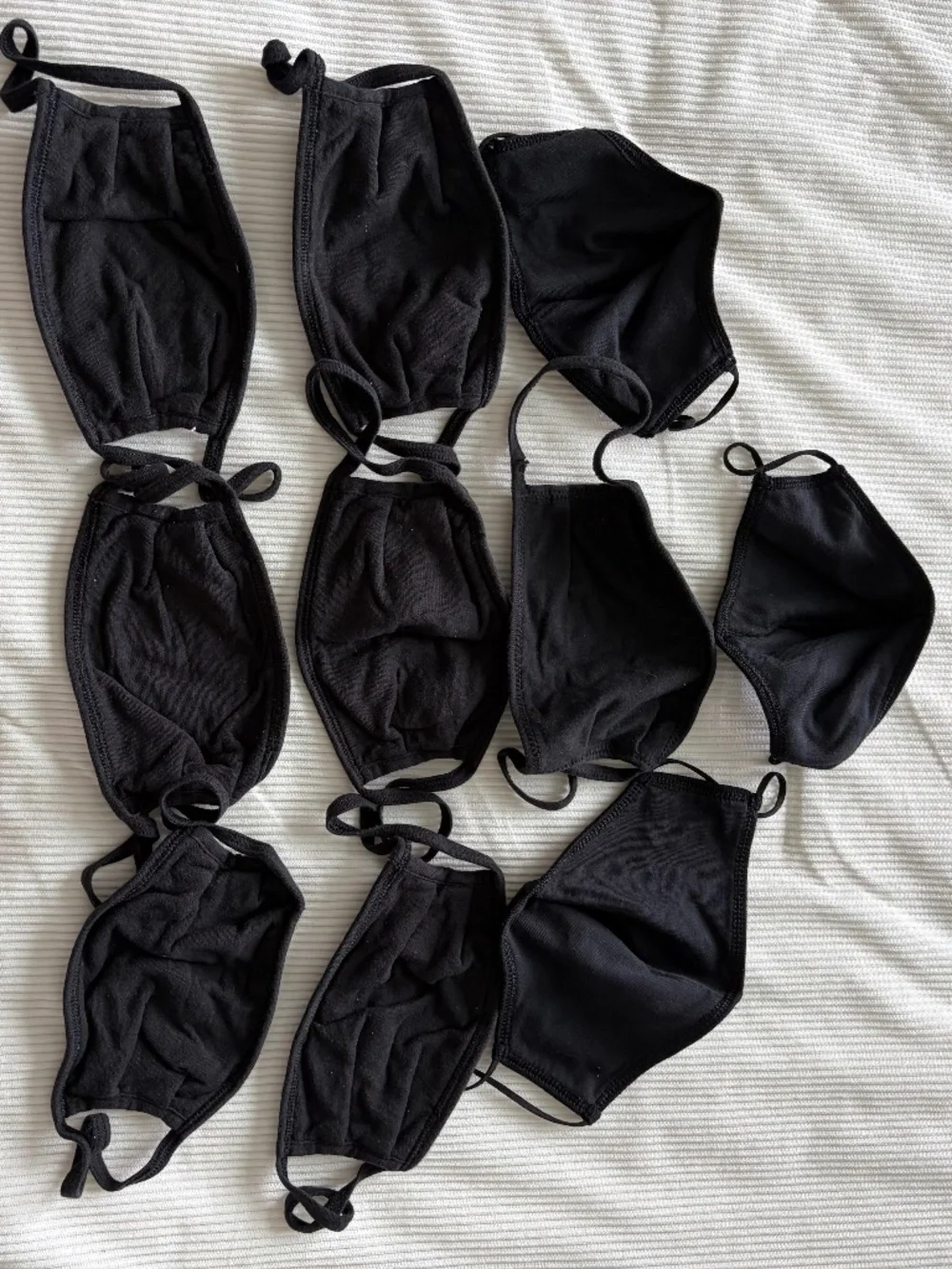 7 Black Cloth Face Masks (OSFM)